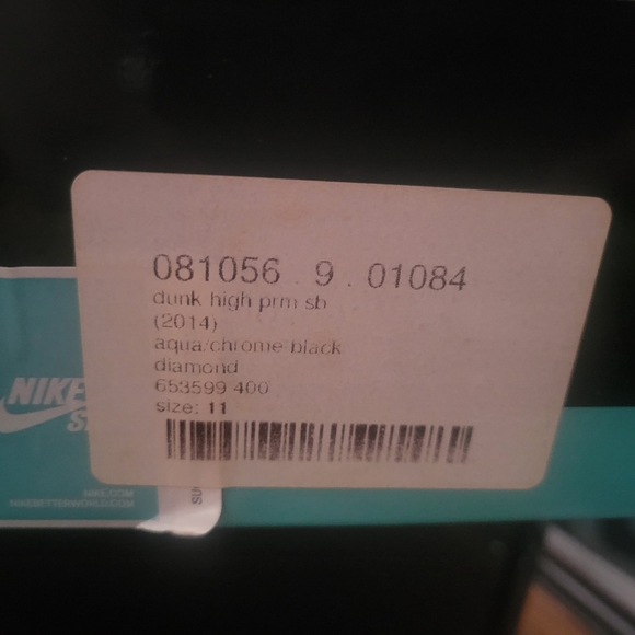 Nike Tiffany High Dunk SB Premium Aize size 11 - Picture 5 of 6